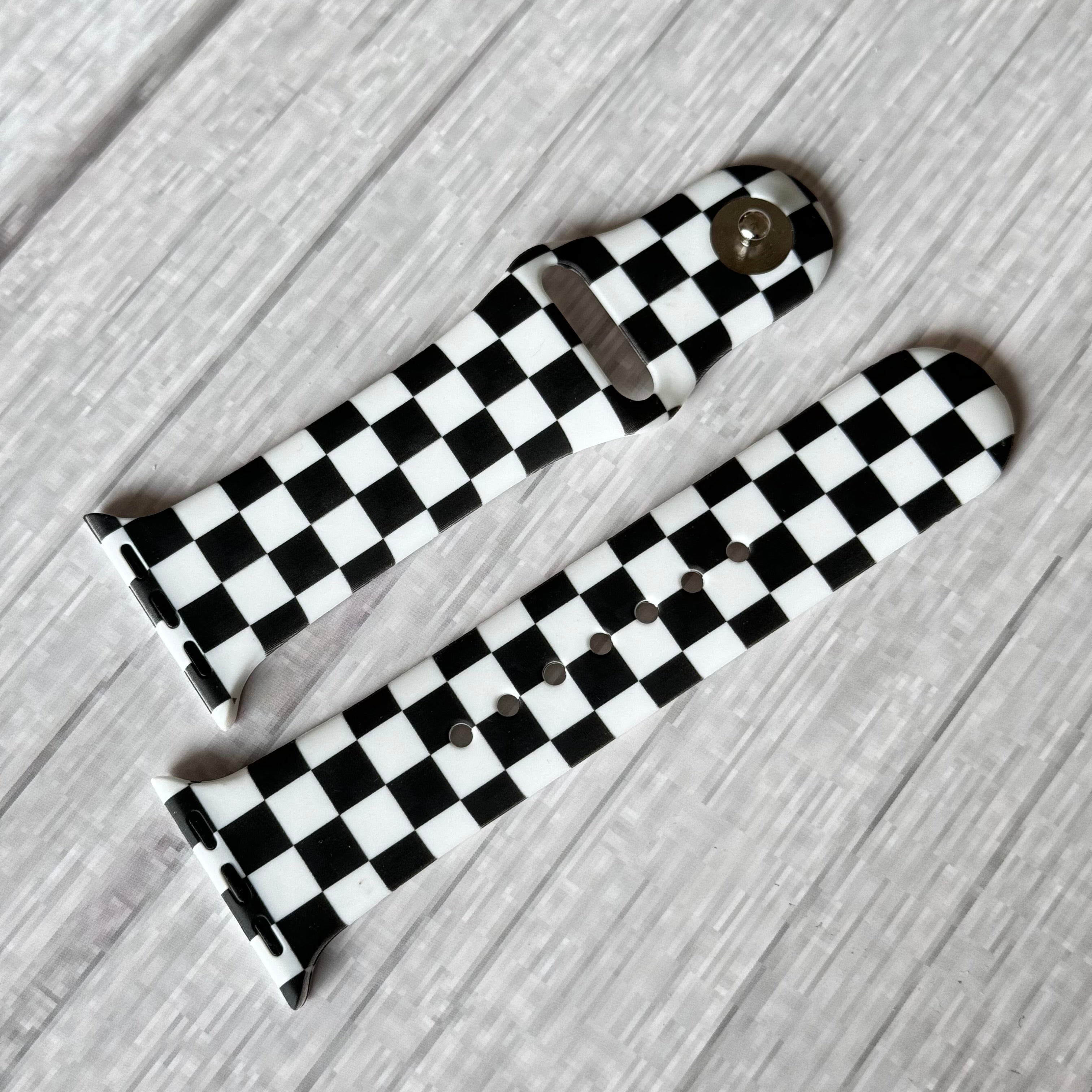 Apple Watch Band - BLACK & WHITE CHECKERS