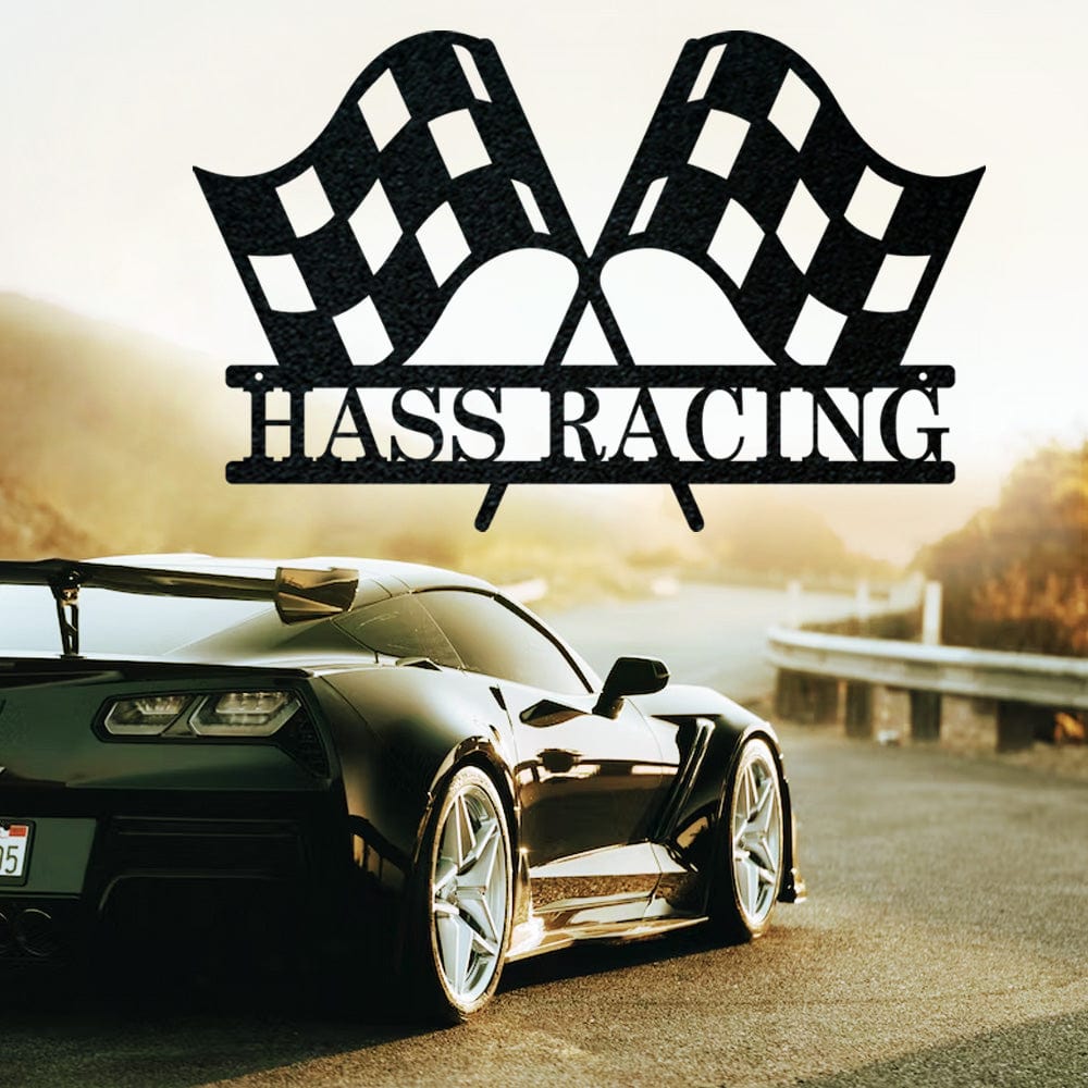 Racing Checkered Flag Monogram