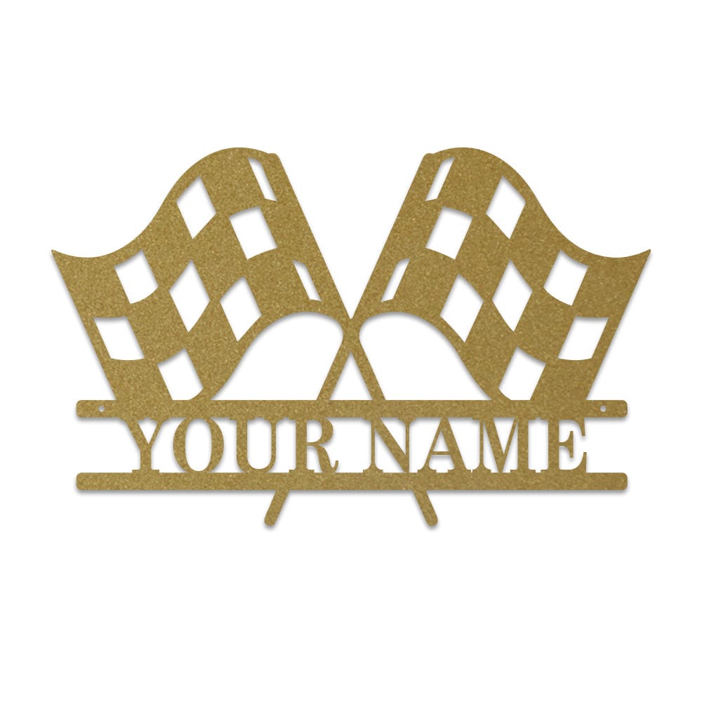 Racing Checkered Flag Monogram