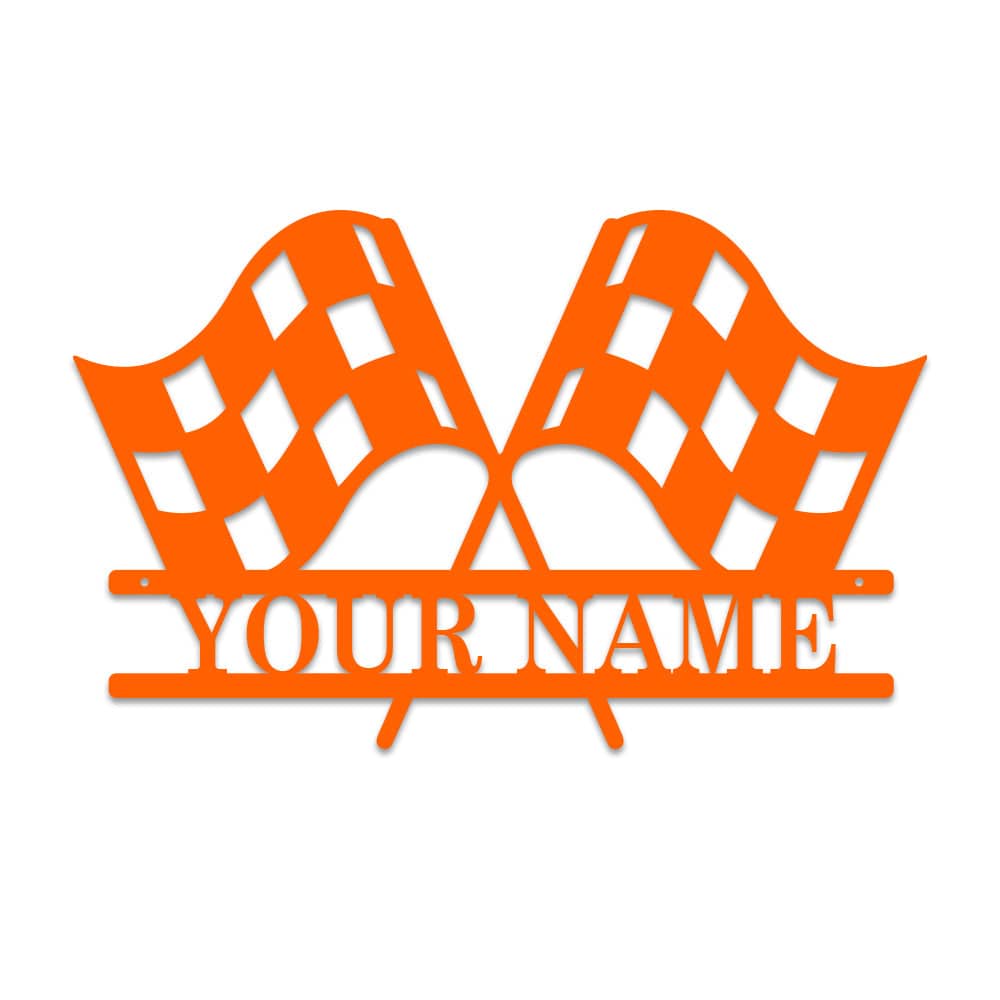 Racing Checkered Flag Monogram